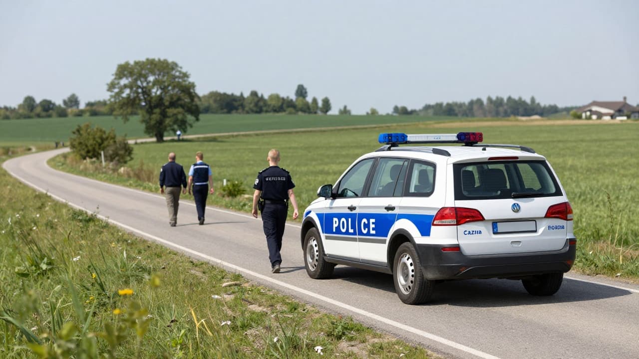 A police vehicle on the road