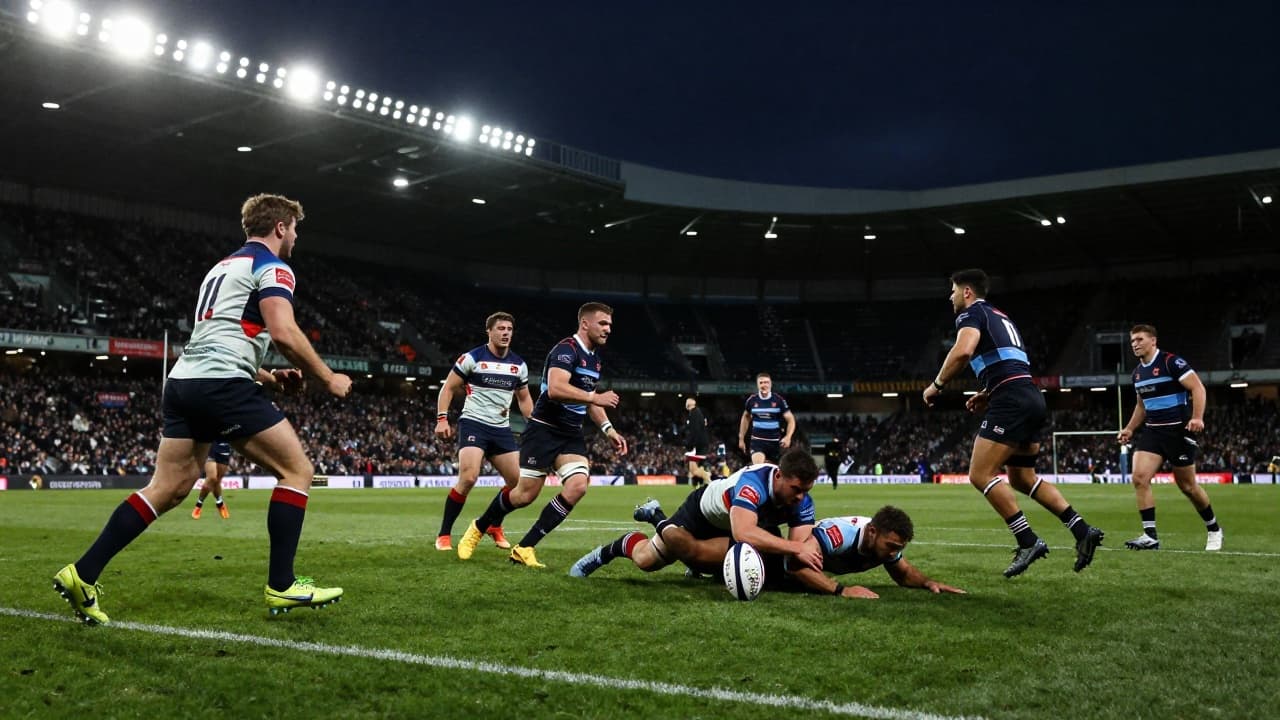 Leeds Rhinos players celebrate their victory over Wakefield Trinity.