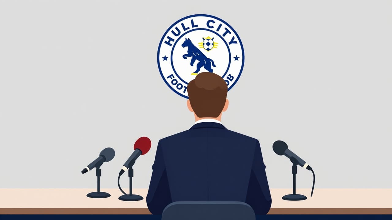 Manager at a press conference