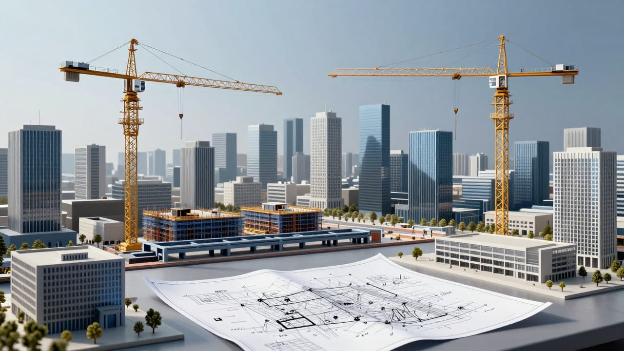 Stilizirani prikaz gradske infrastrukture i gradnje