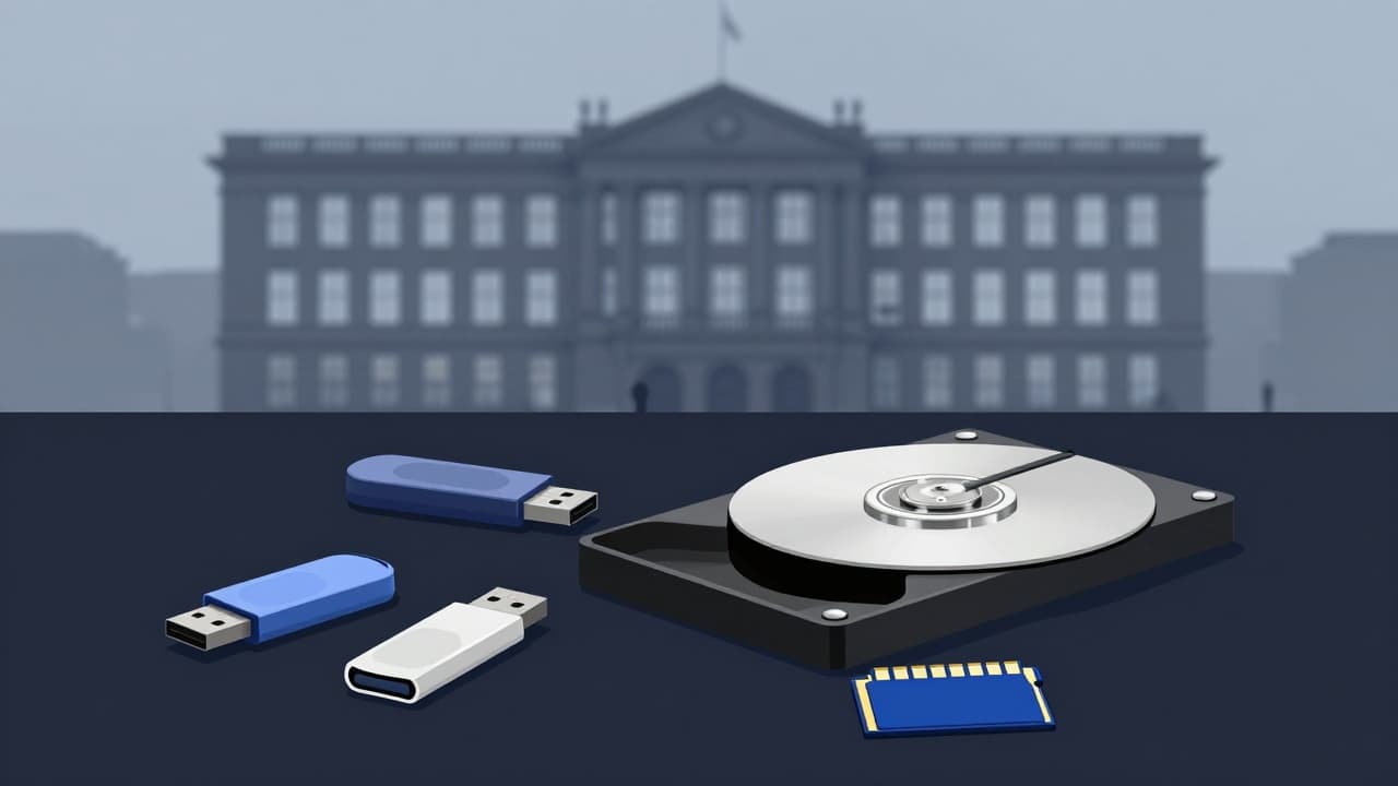 Portable media containing sensitive data