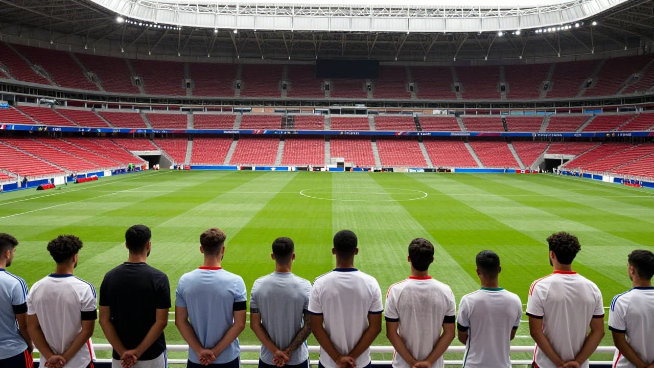 Minute's silence at a Spanish football stadium