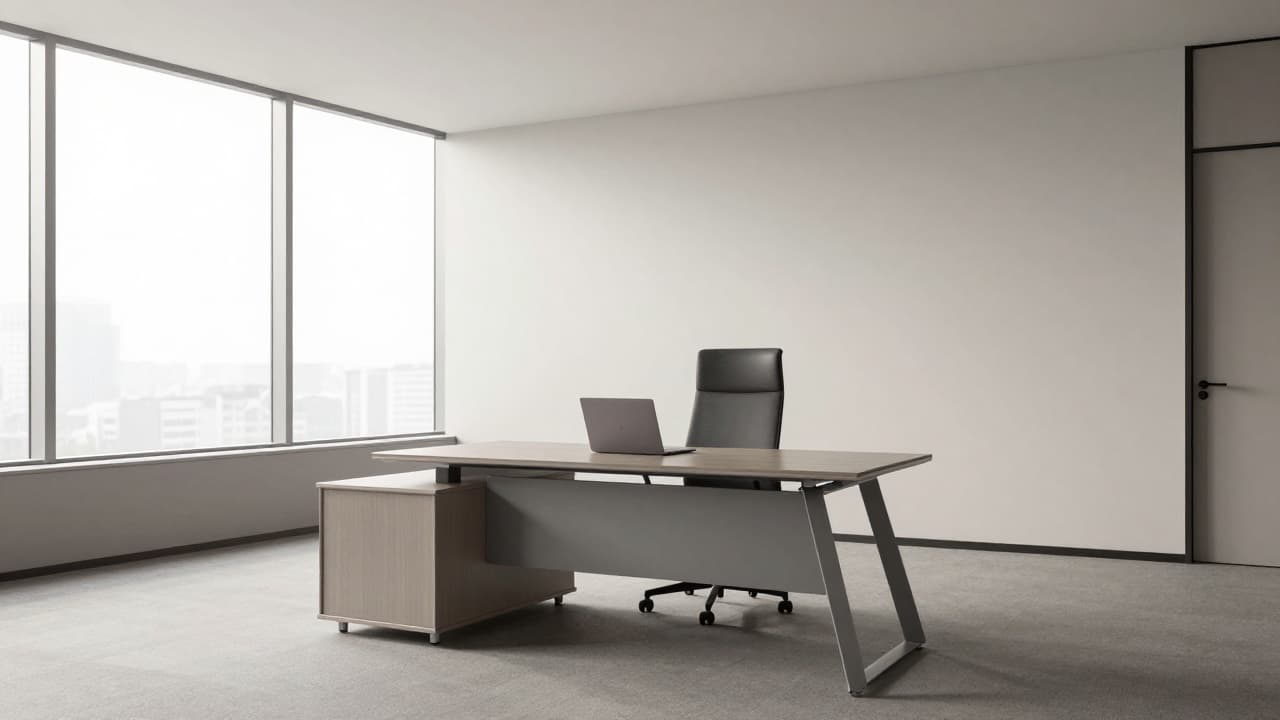 Empty office desk