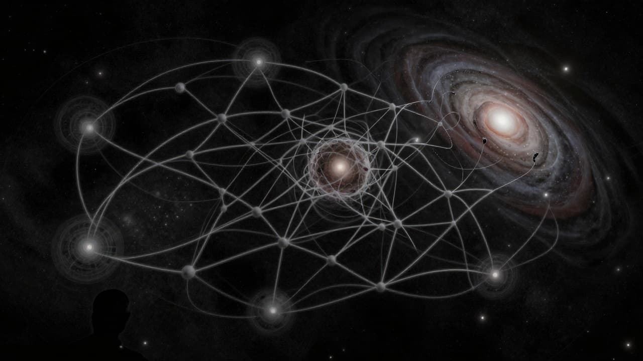 Cosmic web of dark matter and a forming galaxy