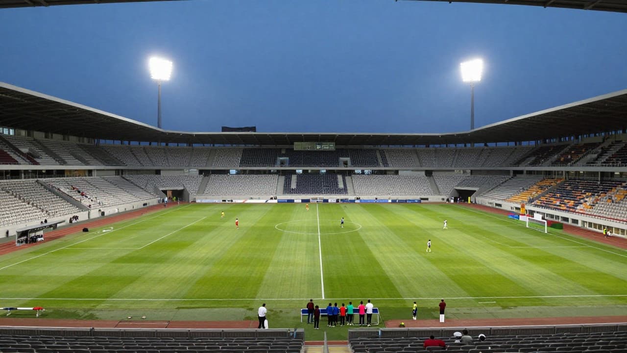 Empty stands at the stadium