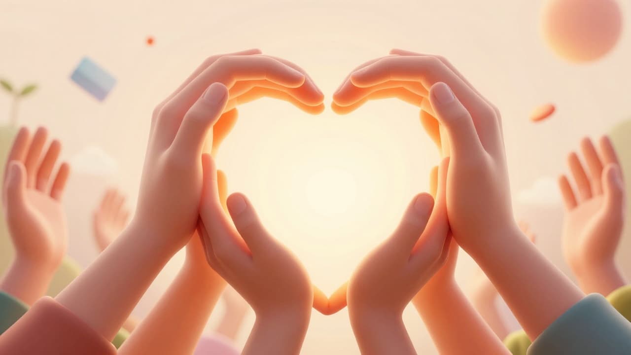 Two intertwined hands