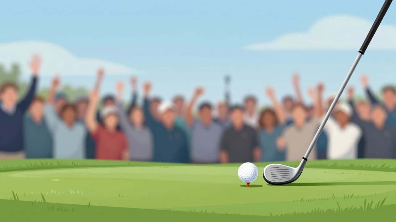 Golfer on the green