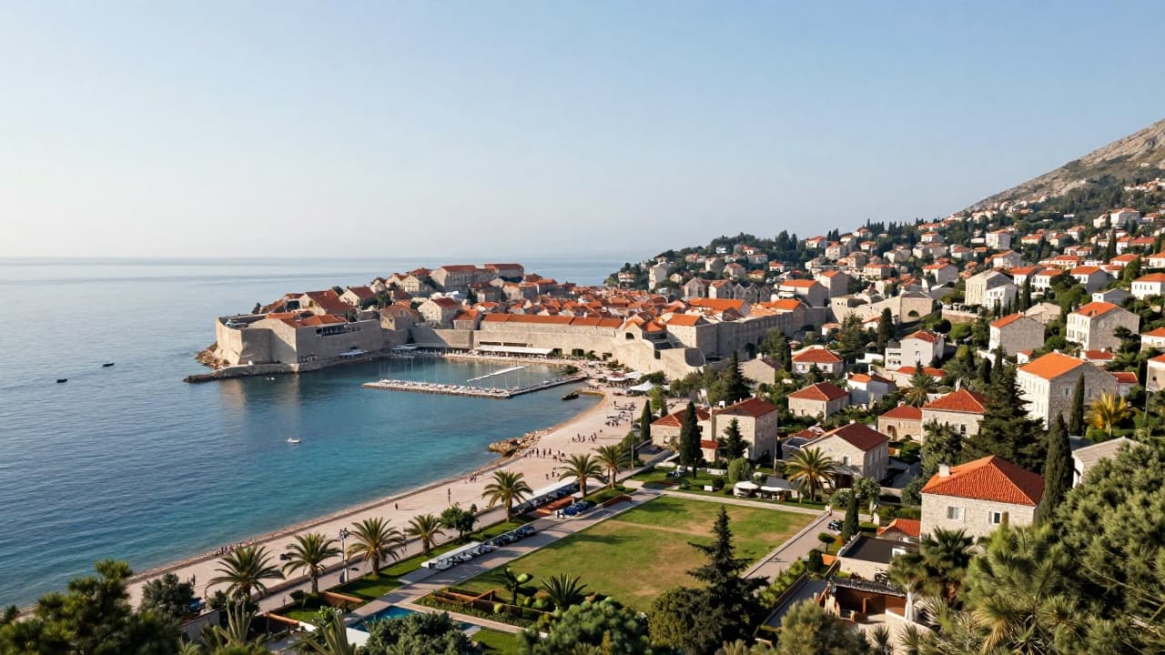 Panoramic view of Cavtat and the future coastline