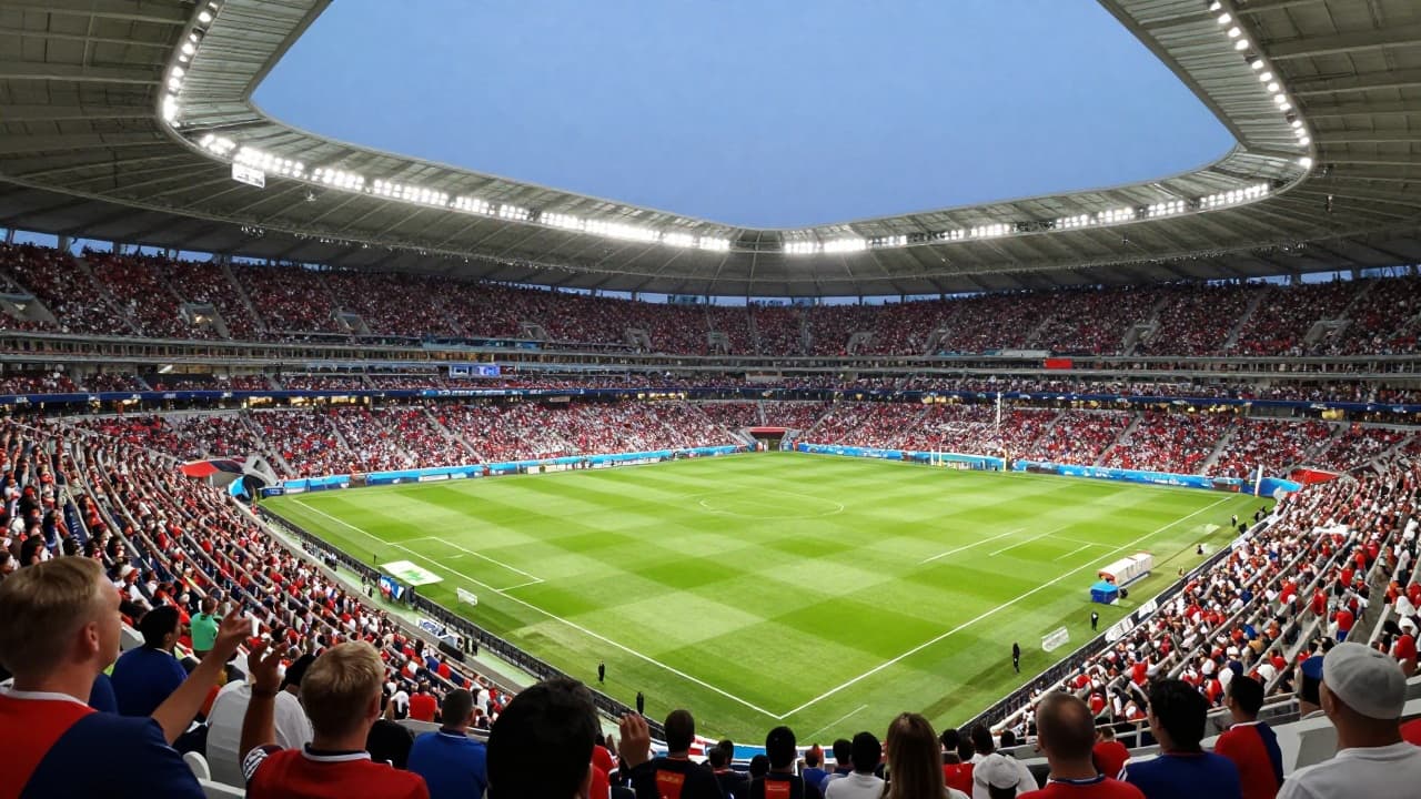 A full stadium during a World Cup match