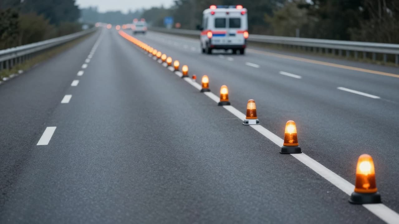 Security corridor on the highway
