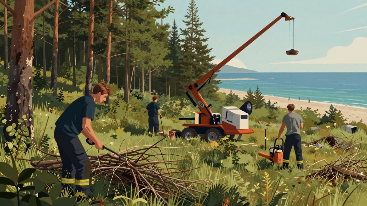 Forest cleaning operation on the Sveti Petar peninsula