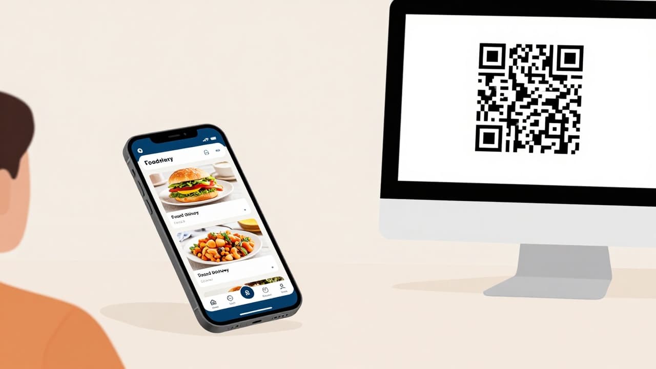 Interface of the delivery app on a smartphone