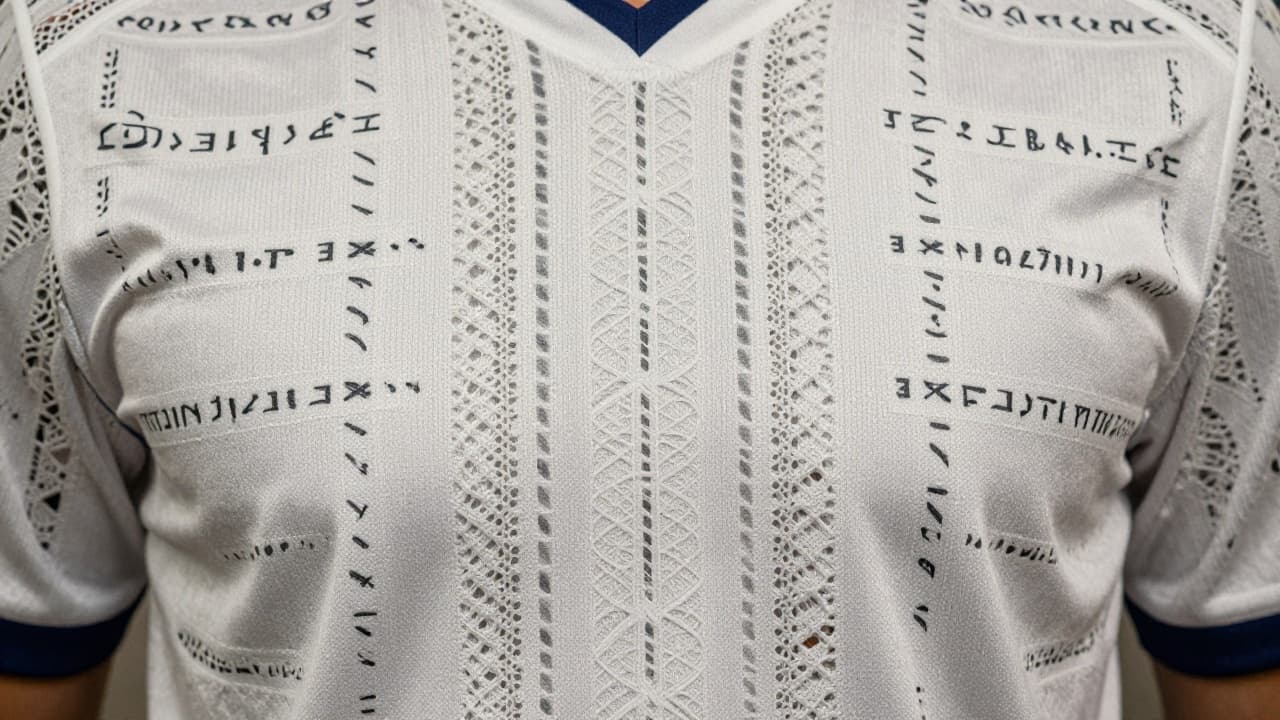 Detail of the jersey with pattern