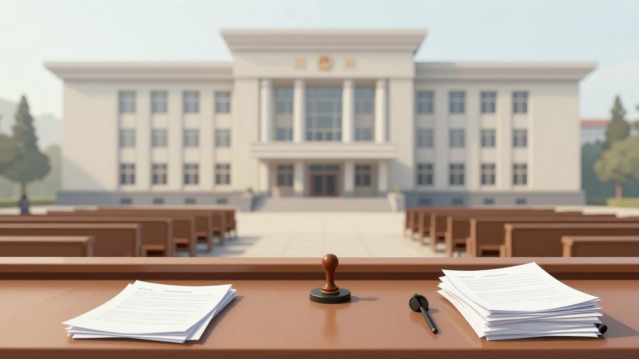 Empty seats in the council chamber with documents