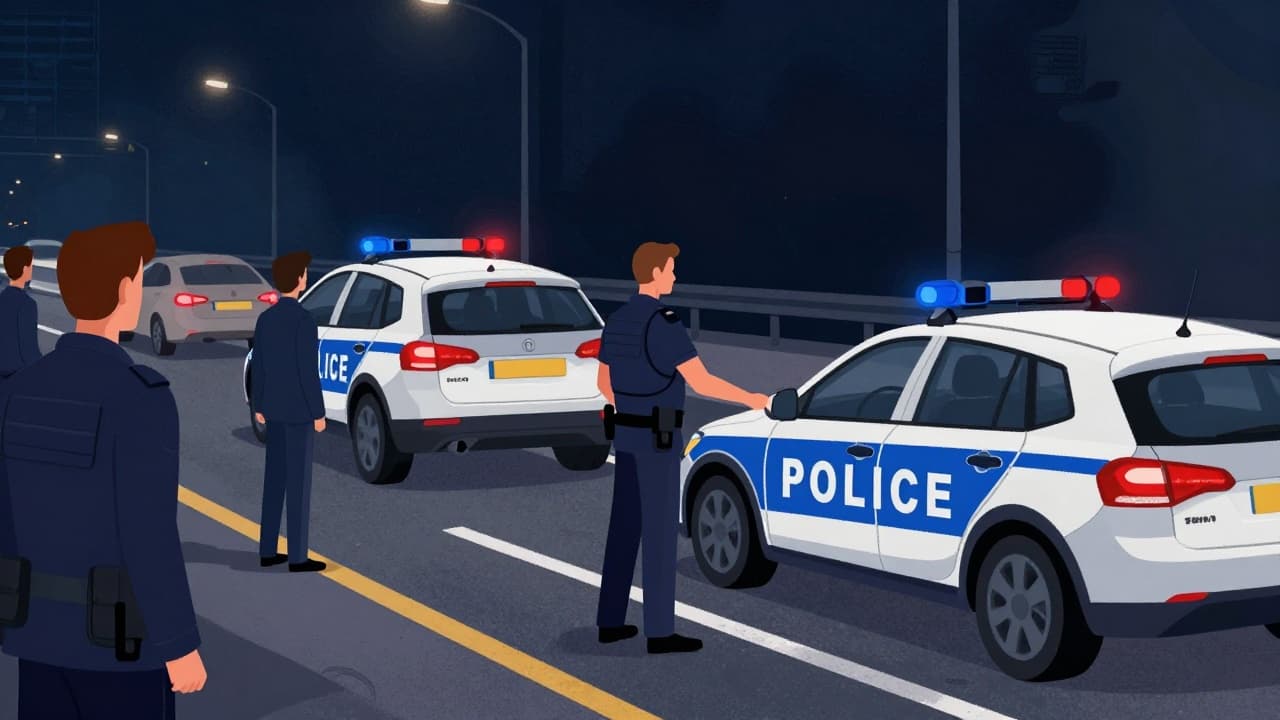 Night-time traffic control on the road