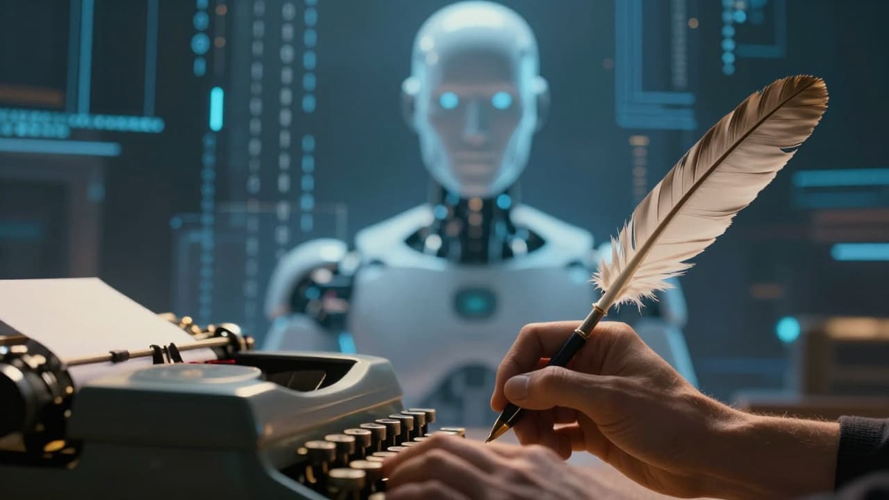 Ruka drži pero uz digitalne linije