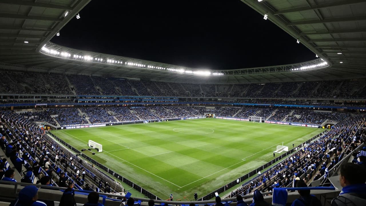 Pun stadion pod reflektorima noću