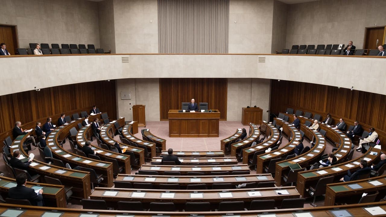 Prazna saborska dvorana u širem kadru