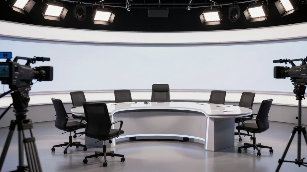 Prazno studio okruženje jutarnjeg programa