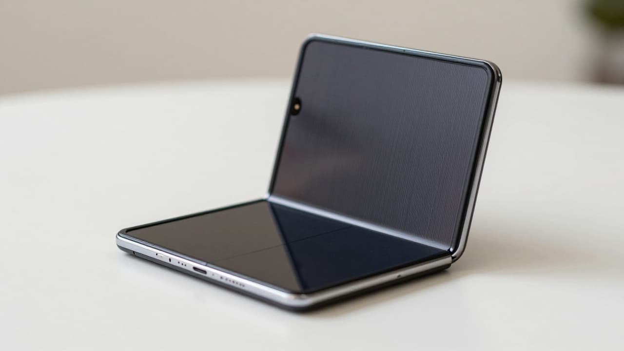 Disruptions on the screen surface of a foldable smartphone