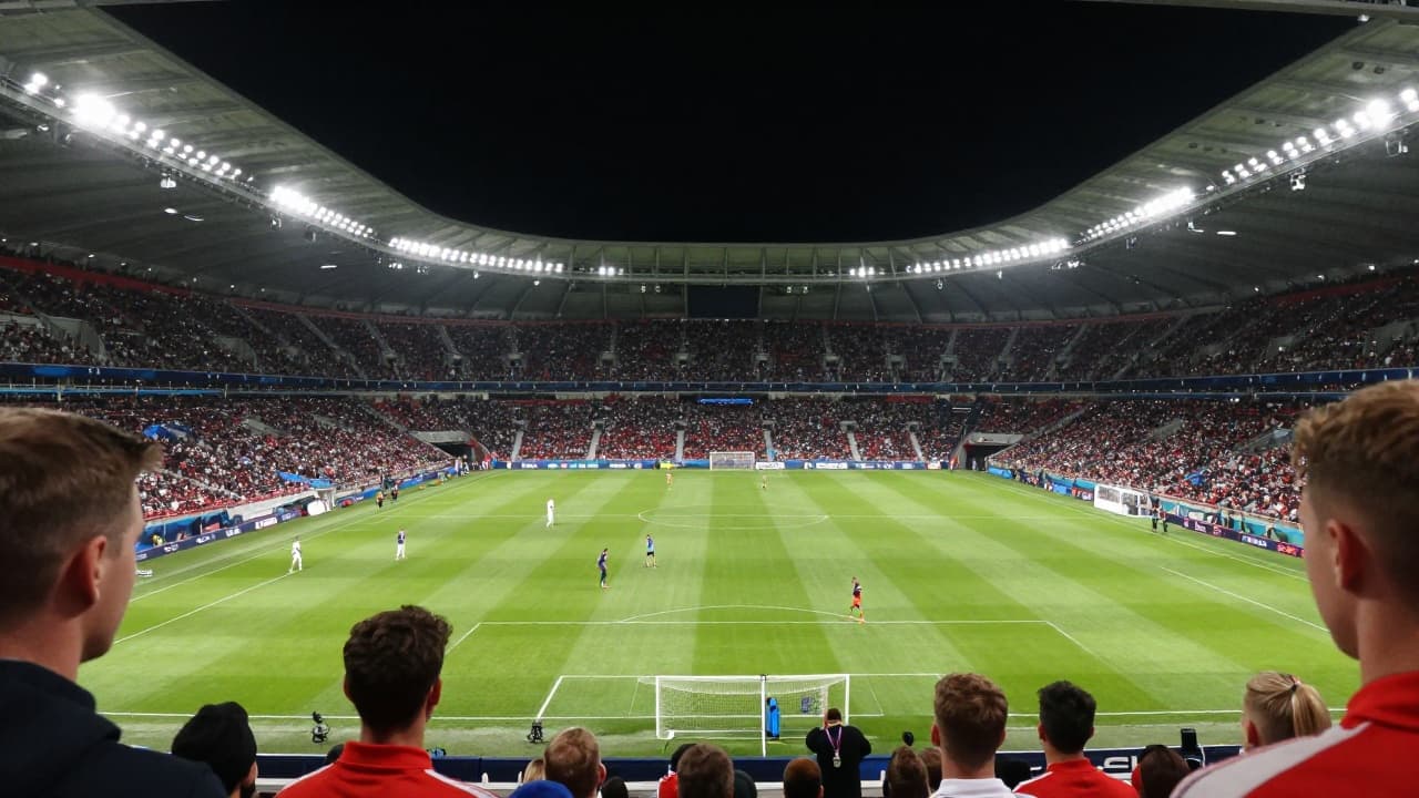 Noćna atmosfera na stadionu prije utakmice