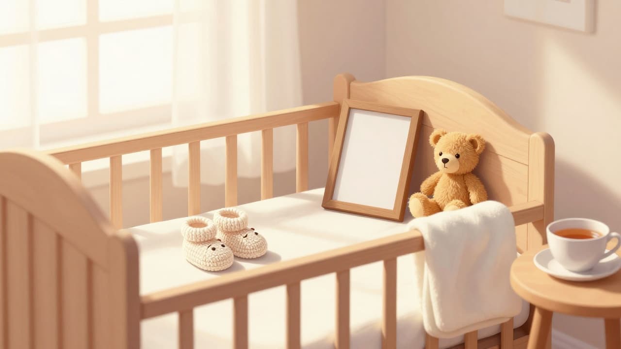 Baby crib and soft socks