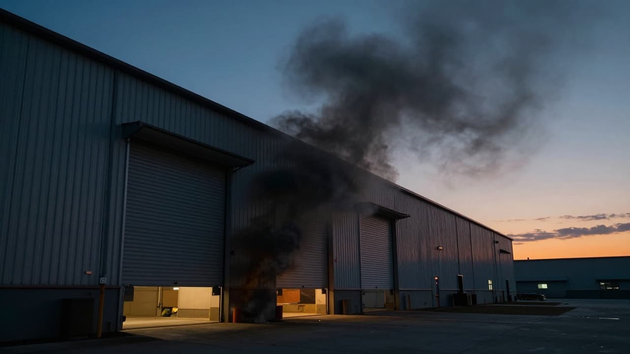 Izlaz dima iz industrijskog objekta