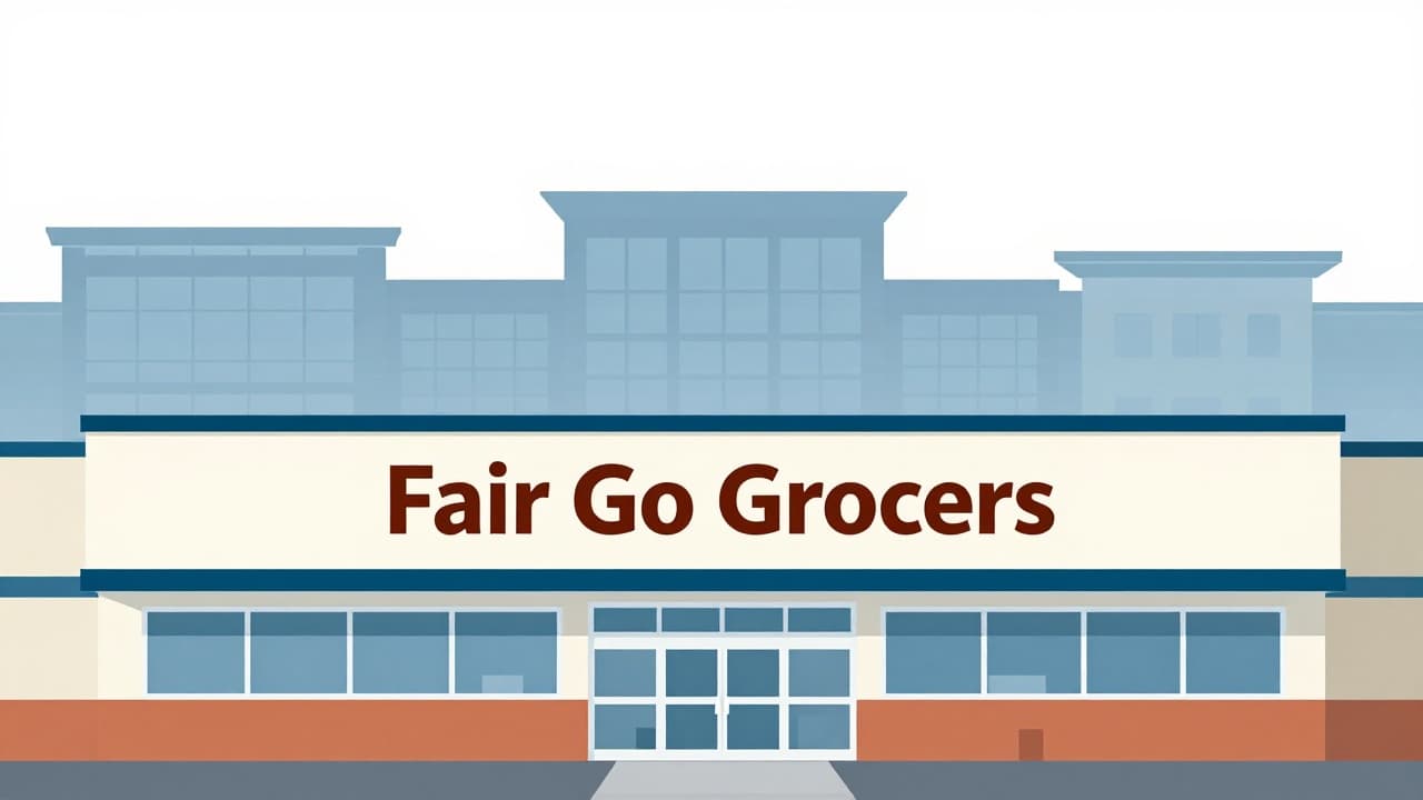 Stylized visualization of a supermarket