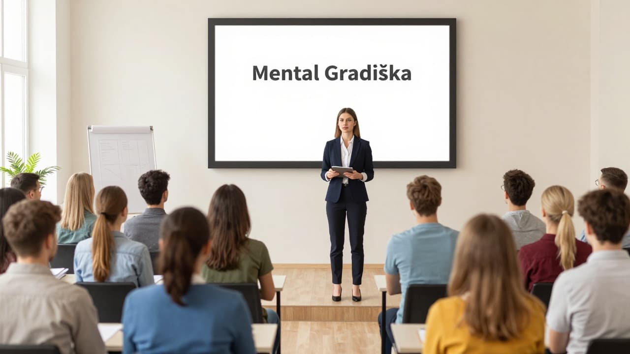 A speaker addresses a group of experts
