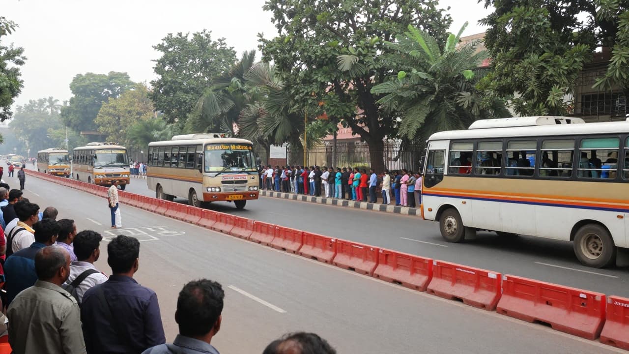 Policija i barikade u Delhiju