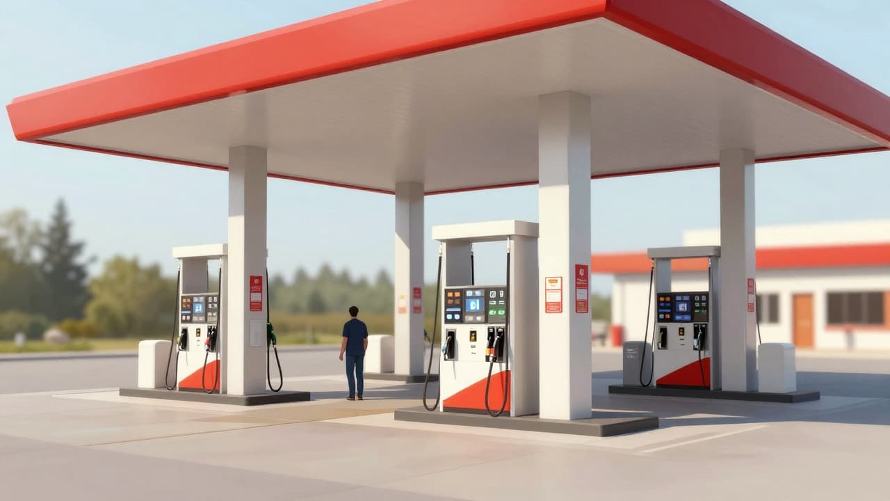 Fuel prices at the gas station