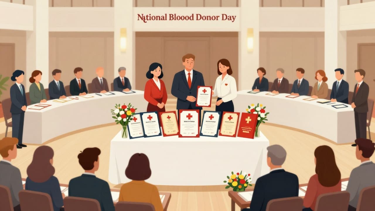 Official award ceremony for blood donors