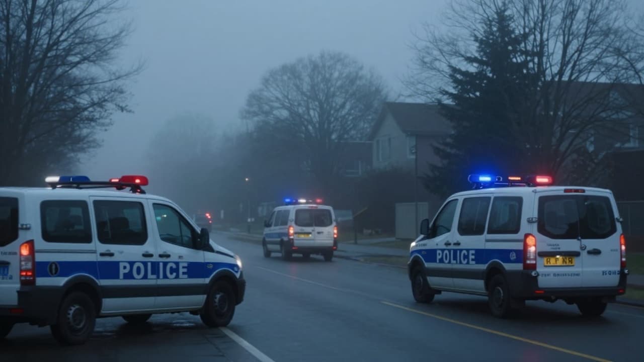 Policijska vozila u magli