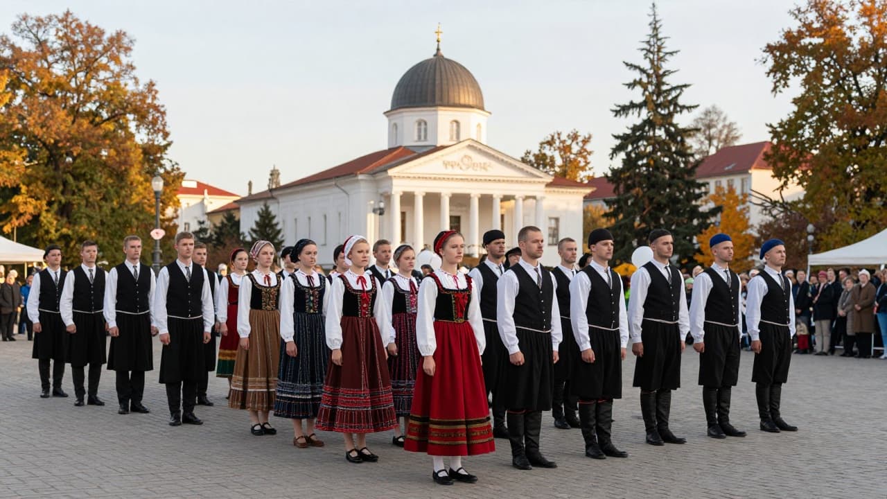 Ceremonial assembly on Freedom Square