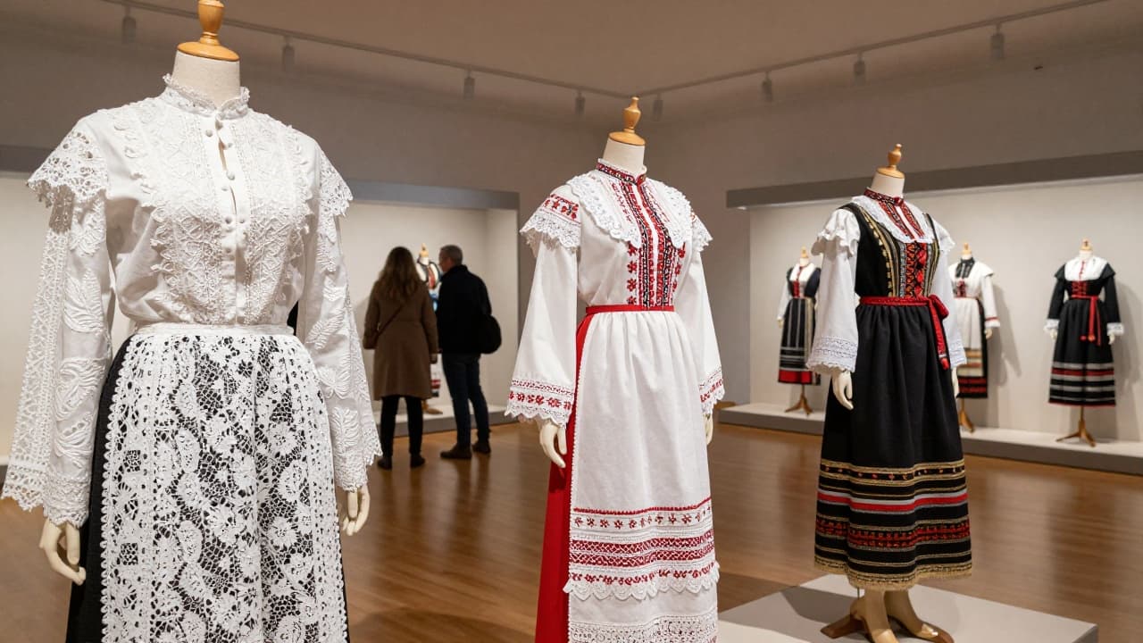Izložba tradicionalnog bijelog vezova