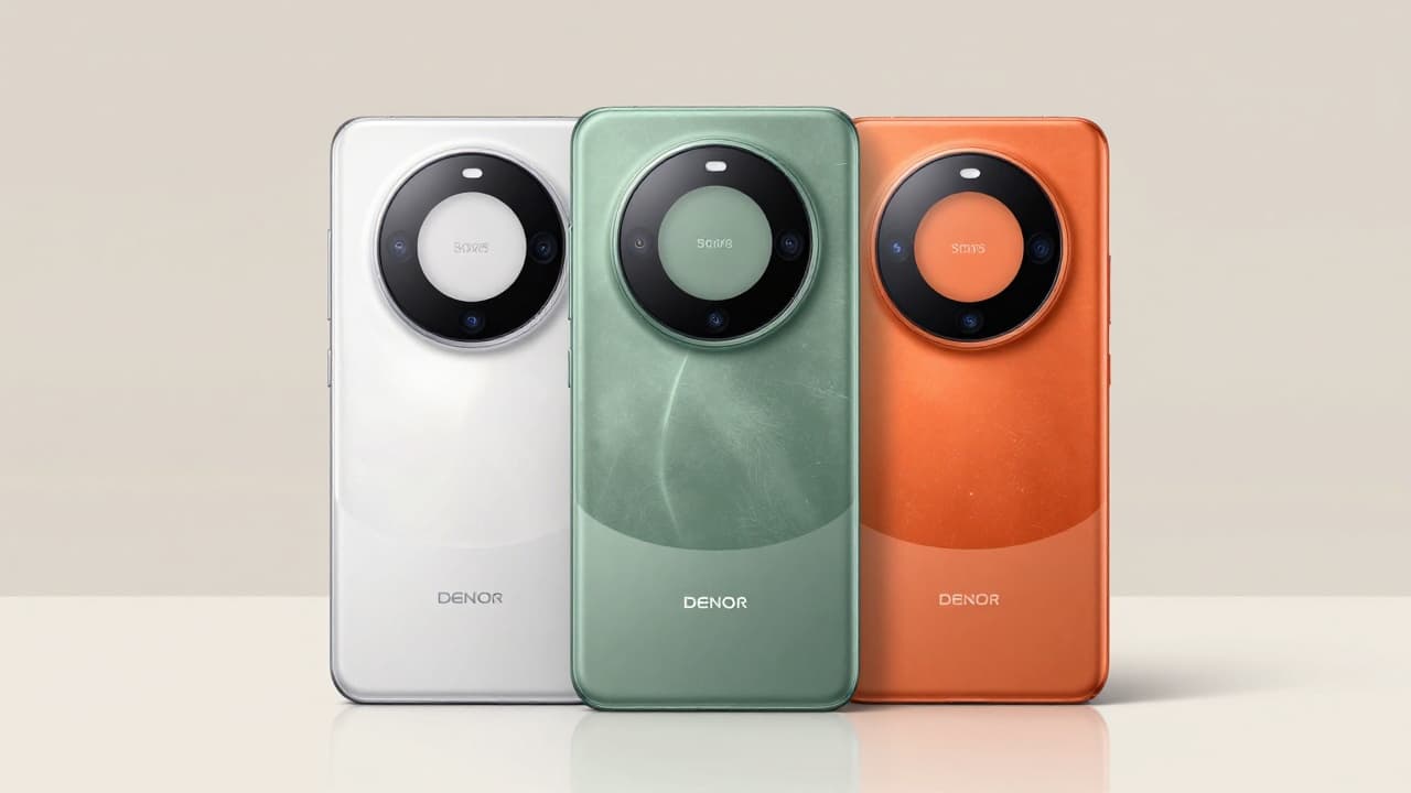 Depiction of a modern smartphone in three colors