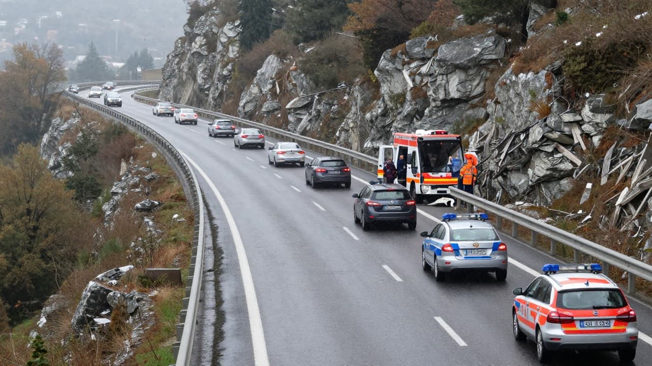 Mjesto nesreće na autocesti kod Maslenice