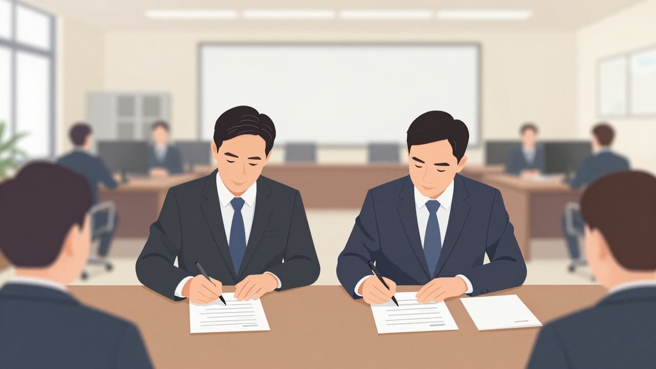 Signing of the collective agreement in office premises