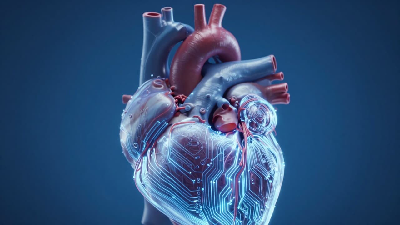 Digitized heart with technological details
