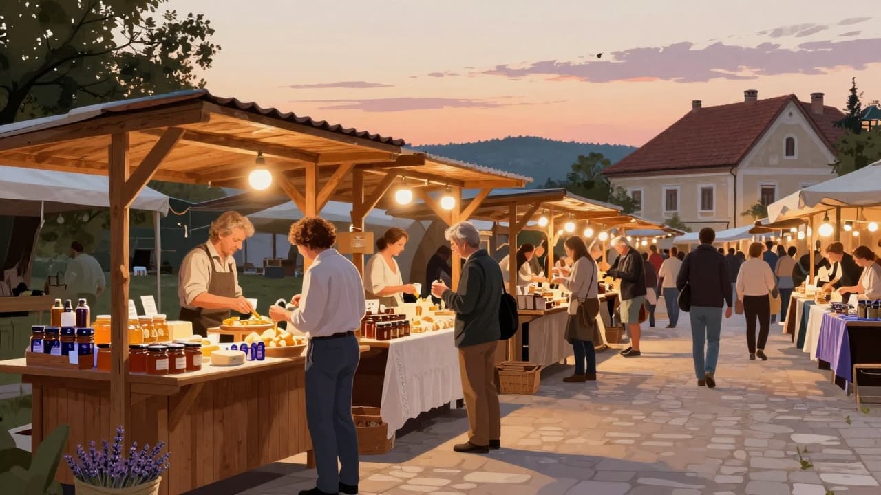Tržni štandovi s lokalnim proizvodima