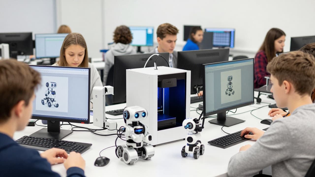 Polaznici rade na robotskim sustavima