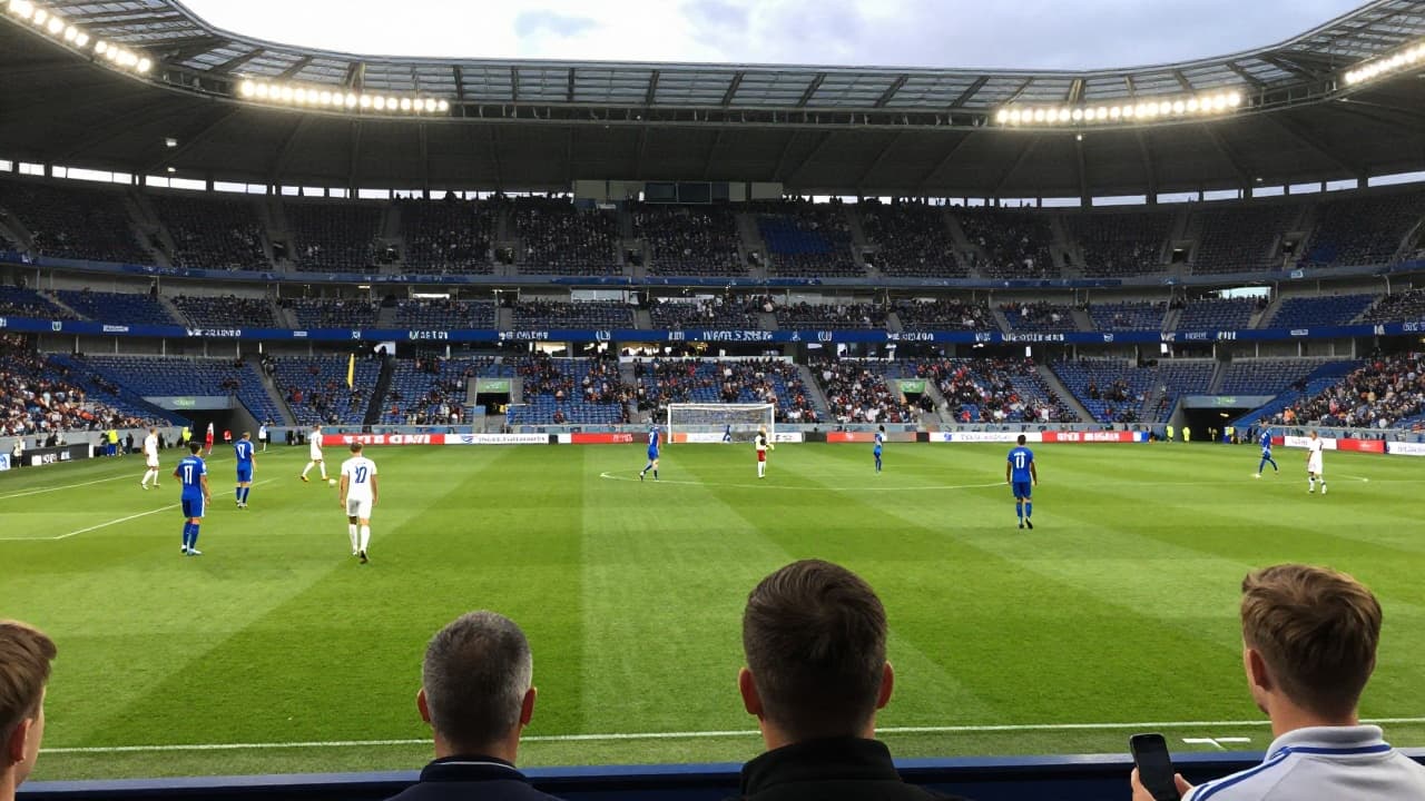 Fans in the stands after a goal was scored