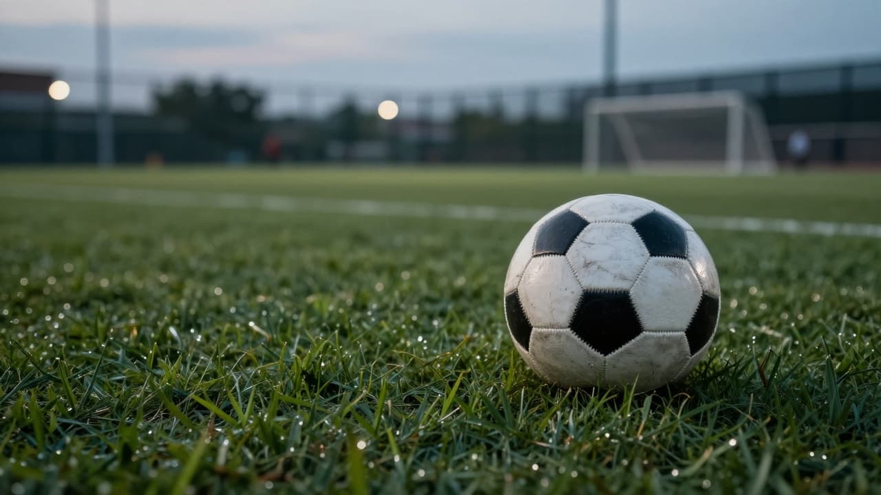 Soccer ball on a grass field