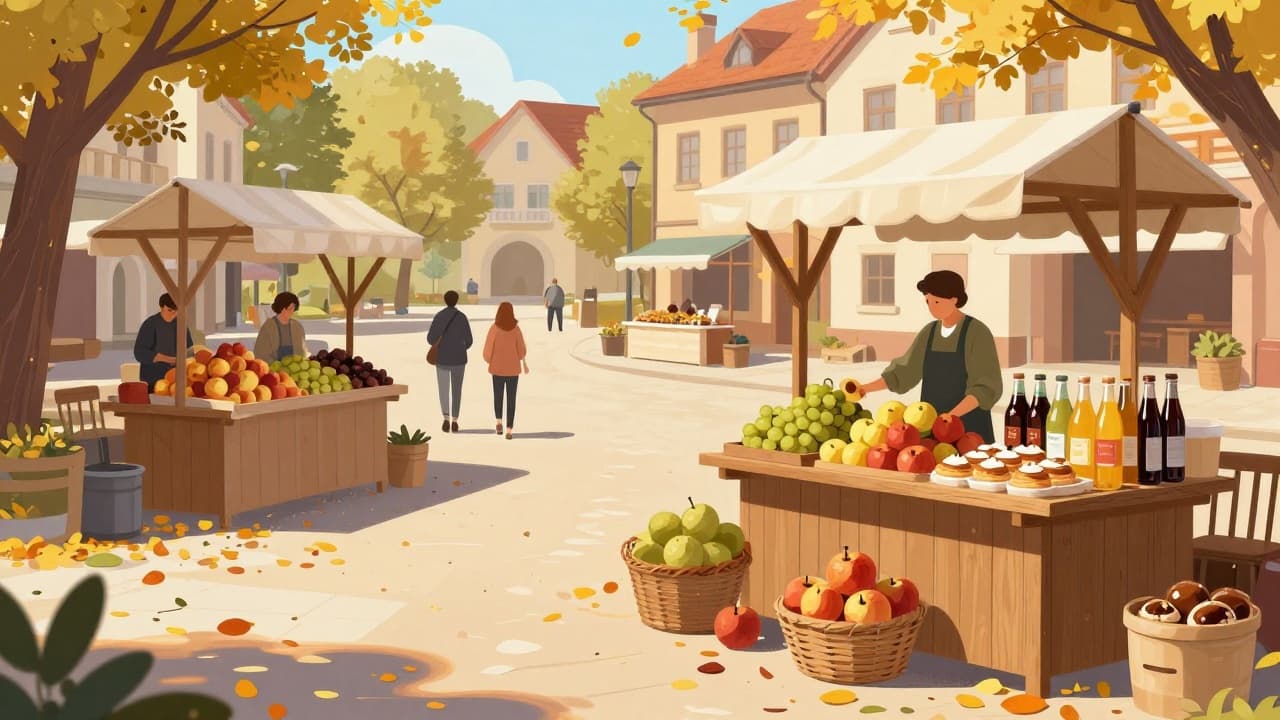 Jesenje voće na tržnici
