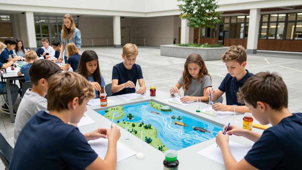 Children and young people at an open STEM workshop