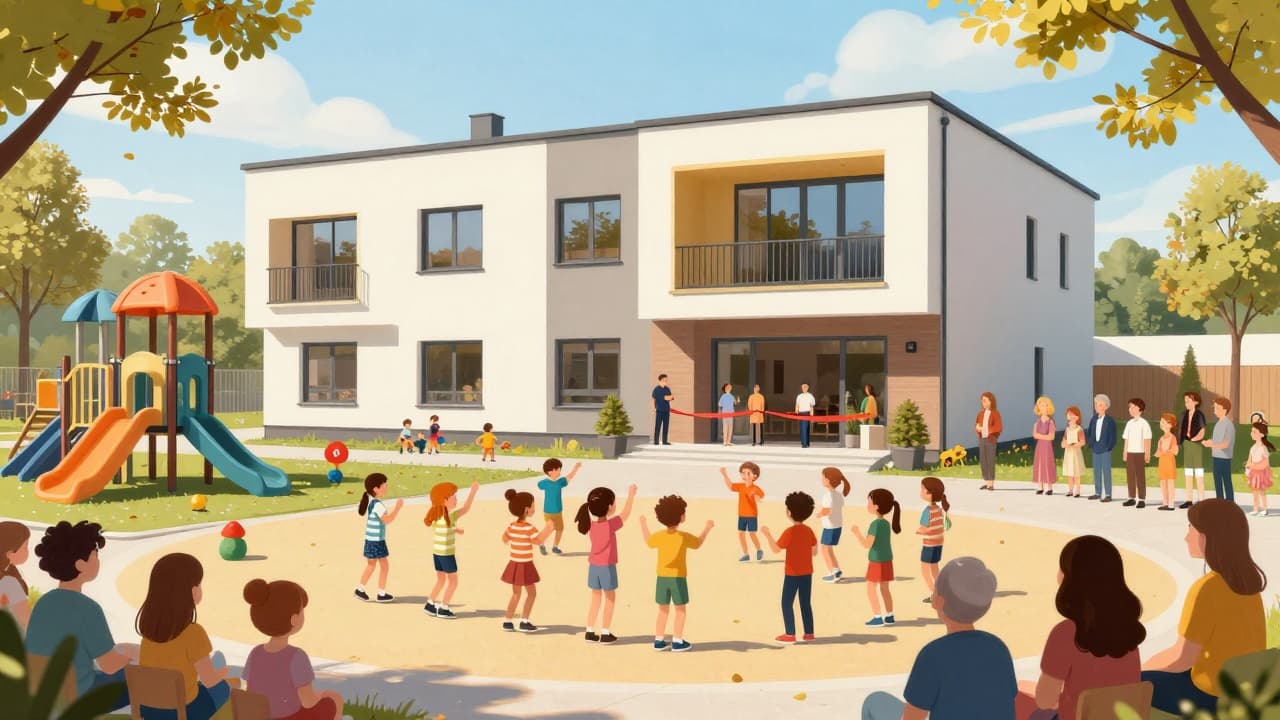 Svečano otvorenje novog vrtića s djecom i uzvanicima
