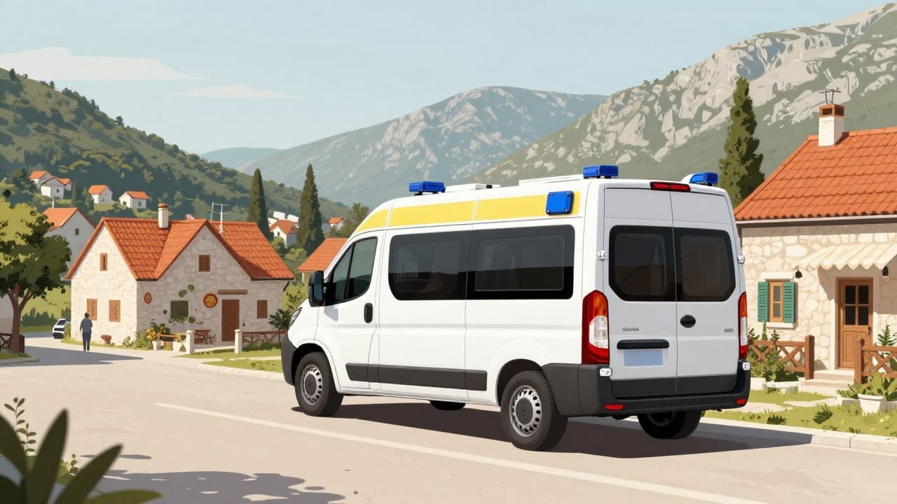 Mobile clinic in the village