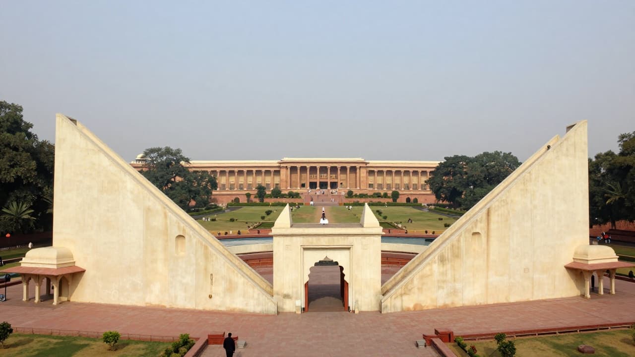 A view of the Jantar Mantar observatory in New Delhi