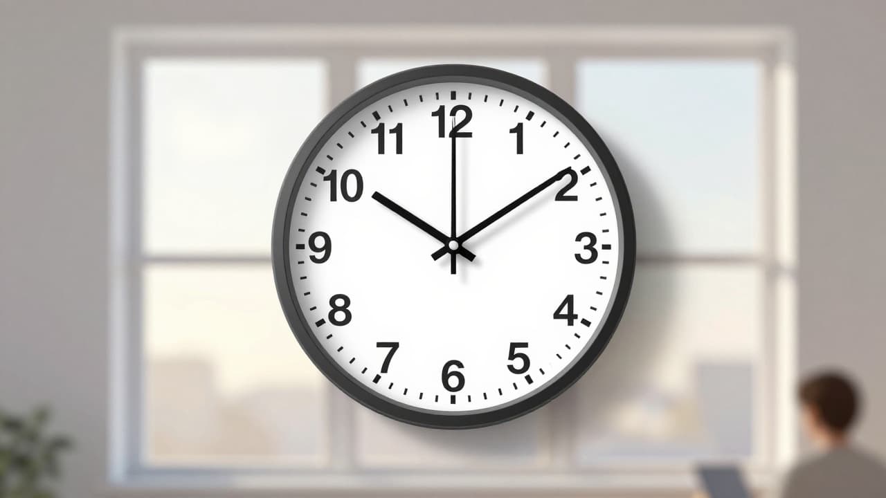 Clock hands are turned back