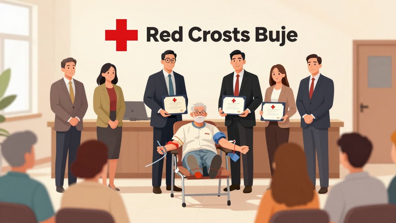 Presentation of awards to long-standing blood donors